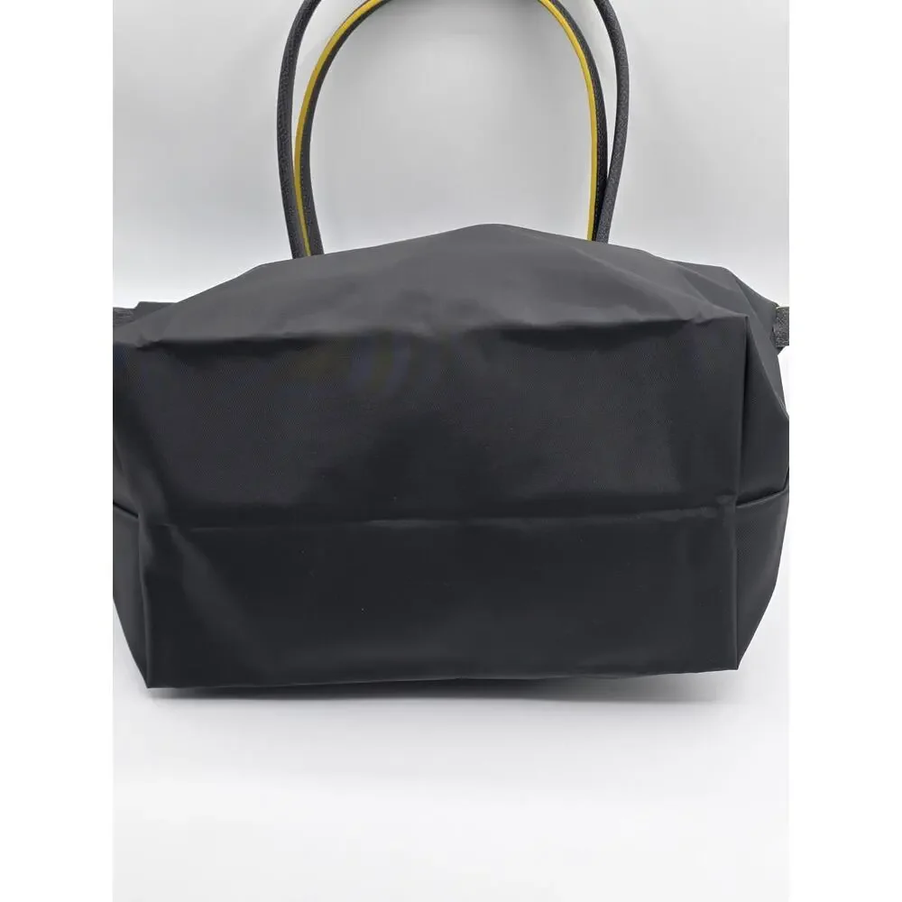 LONGCHAMP LE PLIAGE CLUB 70TH ANNIVERSARY LARGE TOTE – DARK GRAY / YELLOW – NWOT
